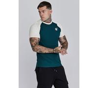 SikSilk Men's Ecru Black Raglan T-Shirt | Size: Medium SikSilk Multicolor M