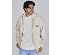 SikSilk Men's Essentials Full Zip Hoodie in Ecru | Size: Large SikSilk Ecru L