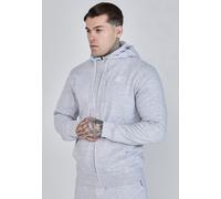 SikSilk Men's Essentials Full Zip Hoodie in Grey | Size: Medium SikSilk Grey M