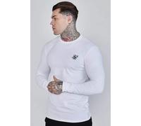 SikSilk Men's Essentials Long Sleeve T-Shirt Tee White