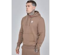 SikSilk Men's Essentials Overhead Hoodie Hooded Top Brown
