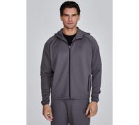 SikSilk Men's Full Zip Tech Hoodie Grey
