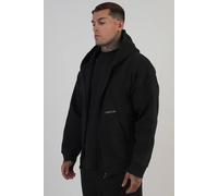 SikSilk Men's Graphic Full Zip Hoodie in Black | Size: Small SikSilk Black S