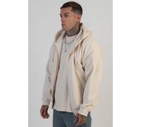 SikSilk Men's Graphic Full Zip Hoodie in Ecru | Size: Small SikSilk Ecru S