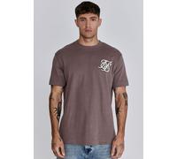 SikSilk Men's Logo T-Shirt in Brown | Size: Medium SikSilk Brown M