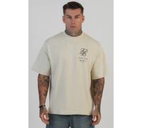 SikSilk Men's Logo T-Shirt in Ecru | Size: Medium SikSilk Ecru M