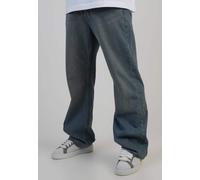 SikSilk Men's Loose Fit Cotton Denim Jeans Vintage Blue