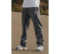 SikSilk Men's Loose Fit Essentials Poly Track Pants Dark Grey