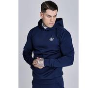 SikSilk Men's Muscle Fit Essentials Poly Hoodie Navy