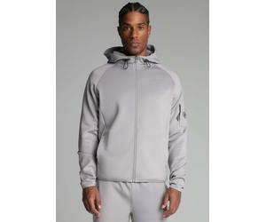 SikSilk Men's Muscle Fit Full Zip Hoodie Hoodd Track Top Grey