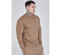 SikSilk Men's Overhead Essentials Sweater Sweatshirt Brown