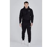 SikSilk Men's Overhead Hoodie and Joggers Set Black