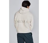 SikSilk Men's Overhead Oversized Fit Filigree Hoodie Ecru