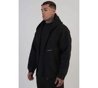 SikSilk Men's Oversized Graphic Full Zip Hoodie Black