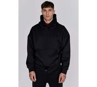 SikSilk Men's Oversized Overhead Dynamic Hoodie Black