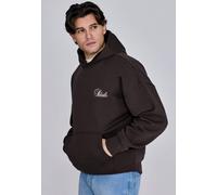 SikSilk Men's Oversized Overhead Essentials Hoodie Brown