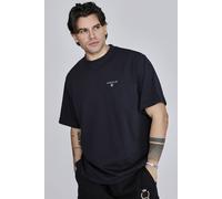 SikSilk Men's Oversized T-Shirt in Black | Size: Medium SikSilk Black M