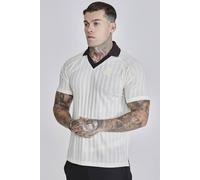 SikSilk Men's Polo T-Shirt in Ecru | Size: Small SikSilk Ecru S