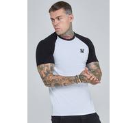 SikSilk Men's Raglan T-Shirt in White | Size: XL SikSilk White XL