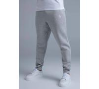 SikSilk Men's Regular Fit Essentials Joggers Grey Marl