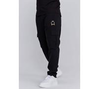 SikSilk Men's Relaxed Fit Cargo Pants Bottoms Black