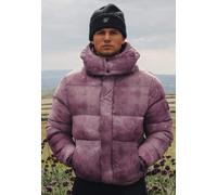 SikSilk Men's Relaxed Fit Padded Puffer Jacket Burgundy