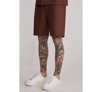 SikSilk Men's Relaxed Fit Towelling Shorts Brown
