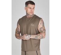 SikSilk Men's Relaxed Logo Vest in Brown | Size: Small SikSilk Brown S
