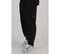 SikSilk Men's Relaxed Tapered Fit Black Track Pants