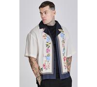 SikSilk Men's Resort Shirt in Ecru | Size: Medium SikSilk Ecru M