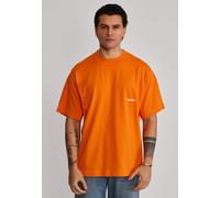 SikSilk Men's Short Sleeved Oversized Fit Graphic T-Shirt Tee Orange