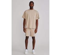 SikSilk Men's Short Sleeved T-Shirt Tee and Shorts Set Beige