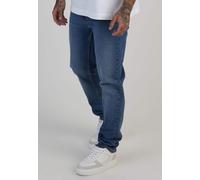 SikSilk Men's Slim Fit Jeans Washed Mid Blue