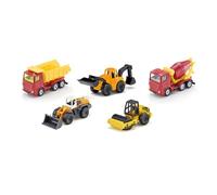 siku 0496 Construction Site Set, 5 Toy Vehicles for Children, Gift for Boys and Girls, Metal/Plastic, Multi-Colour