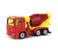 siku 0813, Concrete Mixer, Metal,Plastic, Red,Yellow, Tiltable mixing drum