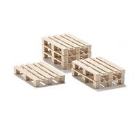siku 7015, Pallet Accessory Set, Plastic, Beige, 50 pieces, For tractors and toy worlds at a 1:50 or 1:32 scale