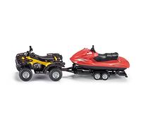 siku 2314, Quad with Trailer and Jet-Ski, 1:50, Metal,Plastic, Yellow,Red, Detachable trailer, Floating jet-ski