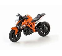 SIKU 1:87 SCALE KTM 1290 SUPER DUKE R MOTORBIKE | Rubber tyres, steerable front axle, folding stand, robust metal body