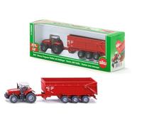SIKU 1:87 SCALE MASSEY FERGUSON TRACTOR WITH KRAMPE TRAILER
