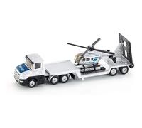 SIKU 1:87 SCALE POLICE LOW LOADER WITH HELICOPTER