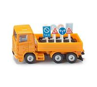 siku 1322, Road Maintenance Lorry, Metal,Plastic, Orange, Incl. 8 traffic signs