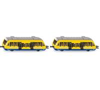 SIKU 1013, Local Train, Metal,Plastic, Red, Standard railway hitches for connecting to other trains (Pack of 2)