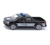 Siku 1496 Ford F150 US-Police, Metal/Plastic, Black/White, Rubber Tyres, Toy Car for Kids, Opening Doors, with Roof Lamp