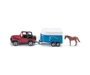 SIKU 10165100004 Jeep With Horse Trailer