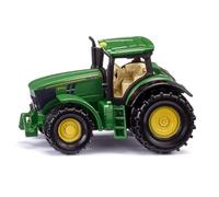 siku 1064, John Deer 6215R Tractor, Metal/Plastic, Green, Incl. trailer hitch, Wheels with rubberised tyres