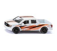 Siku 1109 Ford F150 Pick-Up Metal/Plastic White Orange | Toy car, opening doors, towing hitch, metal body, very good rolling properties, for children aged 3 and over