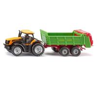 SIKU 1133 JCB tractor with spreader Universal Strautmann, opening tailgate, adjustable doser, metal body, agricultural toy