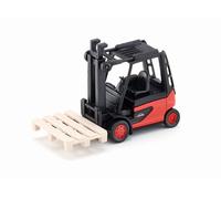 siku 1311, Forklift, Metal,Plastic, Red,Black, Incl. 1 pallet, Movab (US IMPORT)