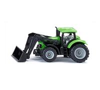 siku 1394, DEUTZ-FAHR with Front Loader, Metal,Plastic, Green, Movable front loader, Removable cab, Trailer coupling