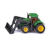 siku 1395, John Deere Tractor with Front Loader, Green, Metal,Plastic, Rubber Tyres, Movable Front Loader